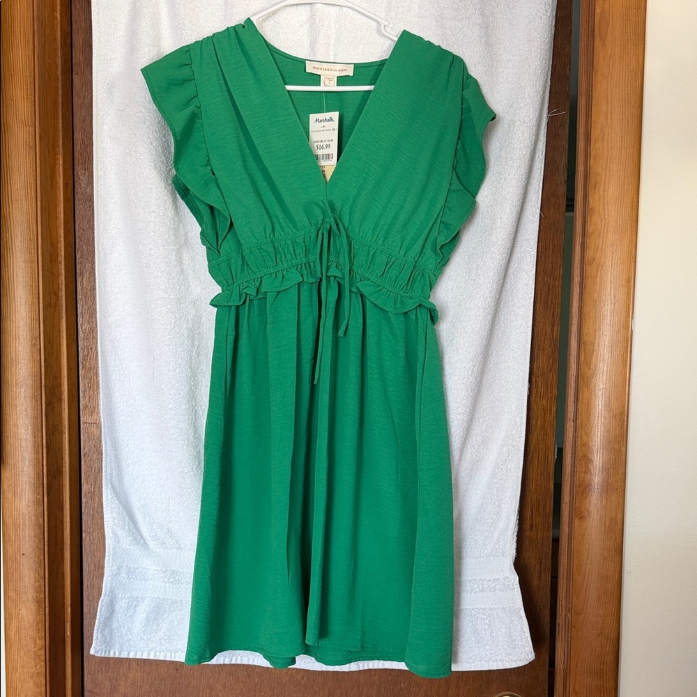 Monteau Green Mini Dress